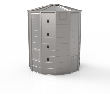 Cylindrical wood chip / pellet silos